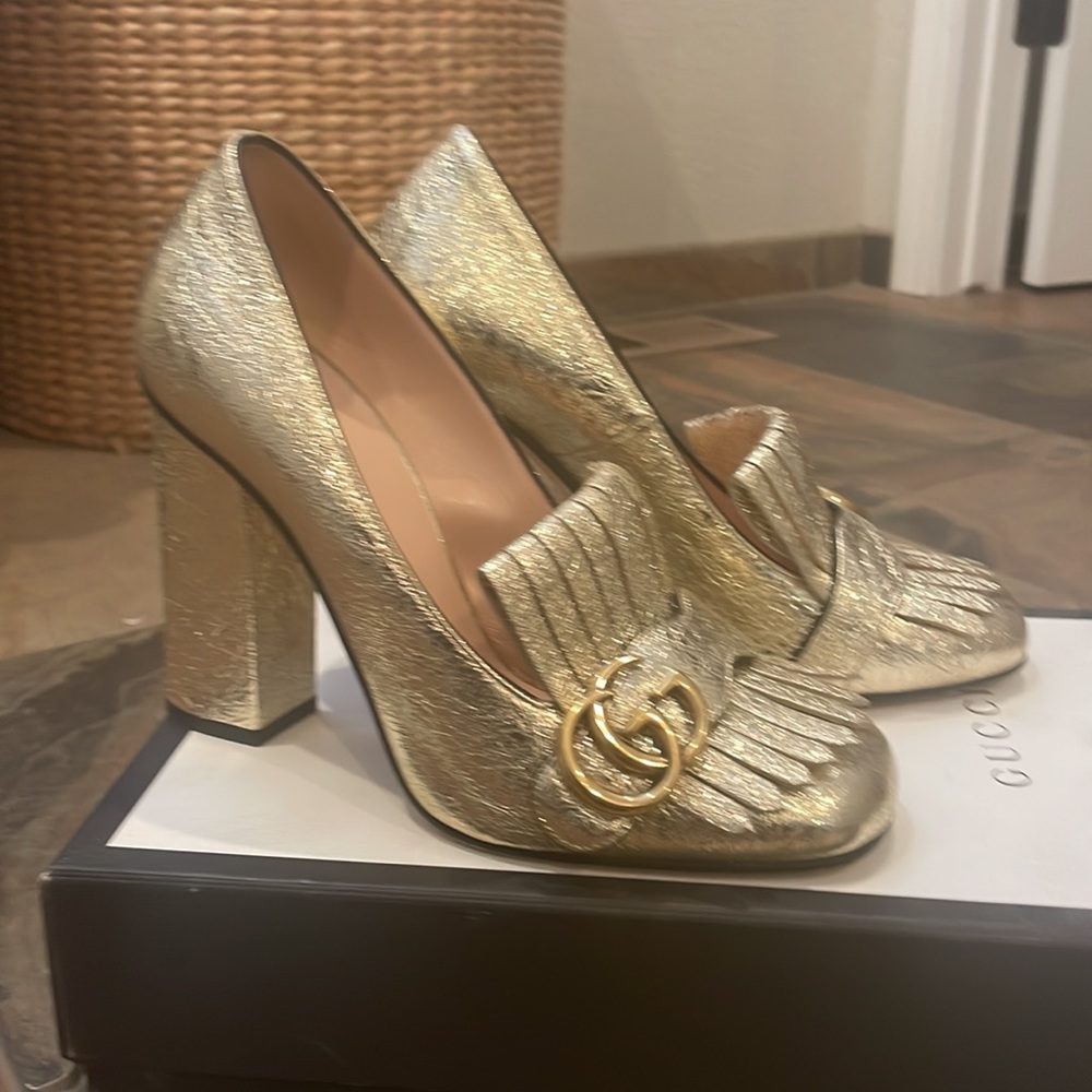 Gucci marmont high heel loafers - Picture 2 of 7